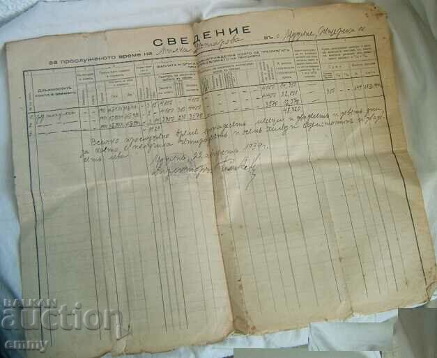 Auction Certificate-Information about the time served for a pension, Lying Auction Certificate-Information about the time served for a pension, Lying