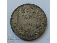 100 лева сребро България 1934 -  сребърна монета #24