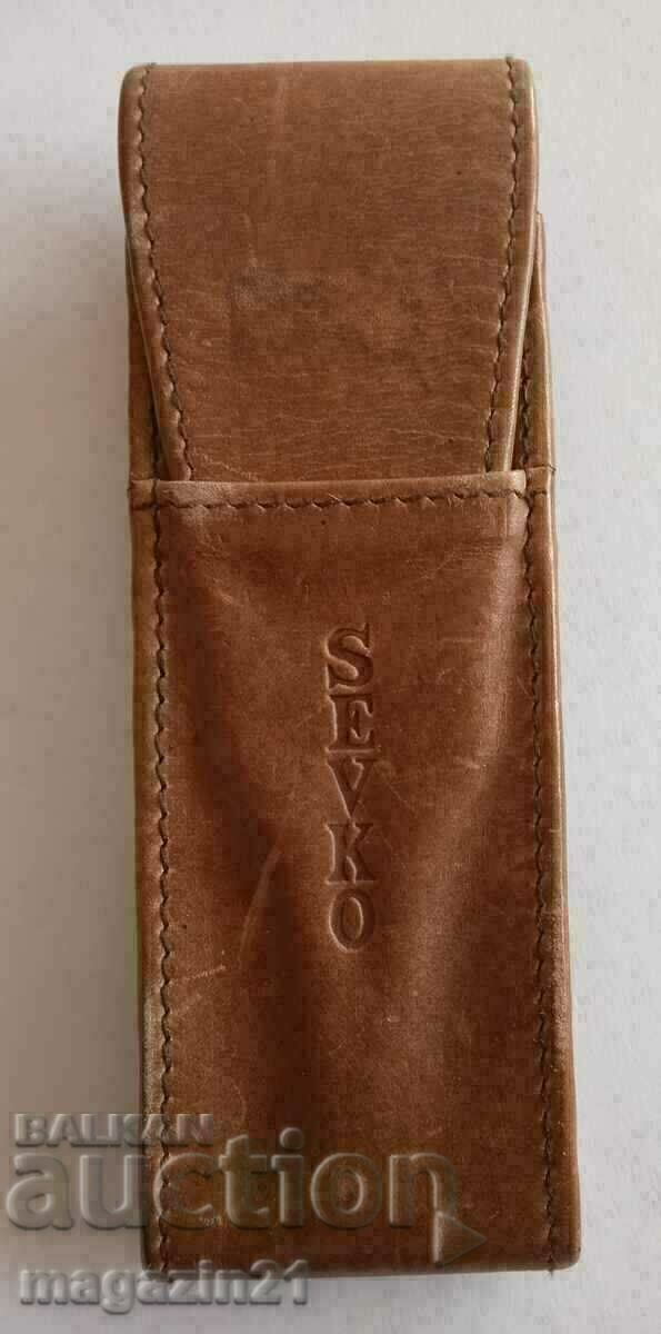 Genuine leather pencil case