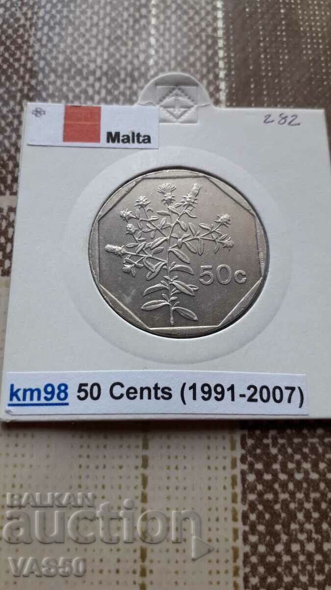 282. MALTA - 50c. 1998