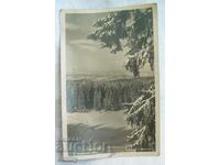 Old postcard - Borovets in winter - traveled with a stamp, 1956