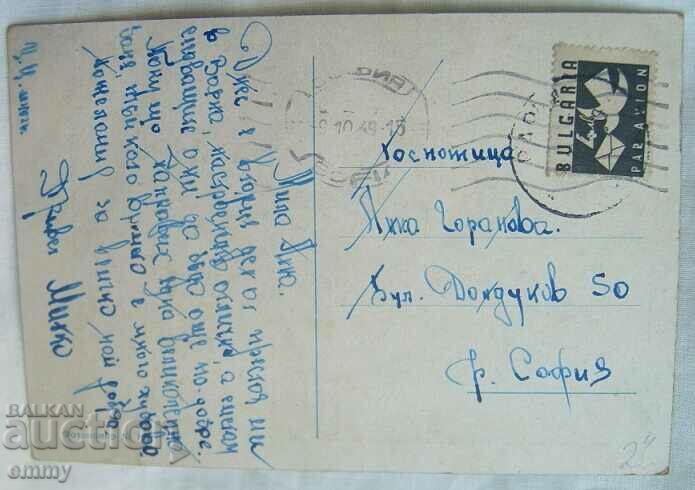 Old painted postcard - traveled, with stamp, 1949 with price 2.00 BGN | € 1.02 Old painted postcard - traveled, with stamp, 1949 with price 2.00 BGN | € 1.02