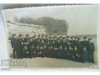 Стара снимка - войници, военни ,униформи. Варна 1949