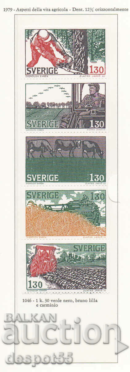 1979. Sweden. Agriculture. Strip.