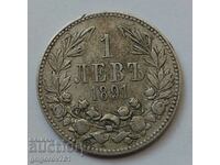 1 лев сребро 1891 -  сребърна монета #2