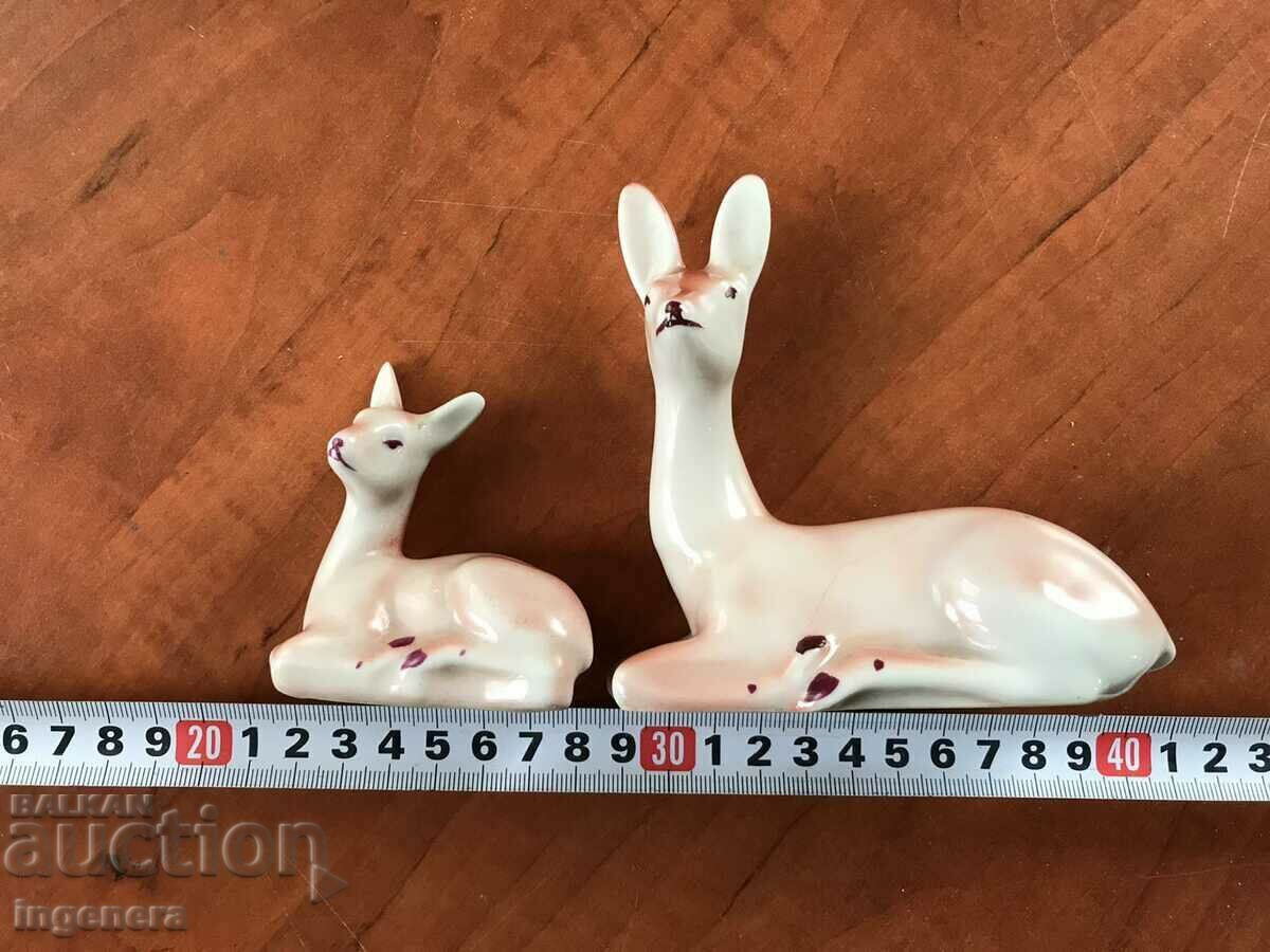 PORCELAIN FIGURE STATUETTE FEE AND DOE FROM SOCA with price 28.00 BGN | € 14.32 PORCELAIN FIGURE STATUETTE FEE AND DOE FROM SOCA with price 28.00 BGN | € 14.32