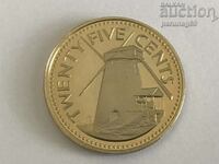 Barbados 25 cents 1973 (BS)