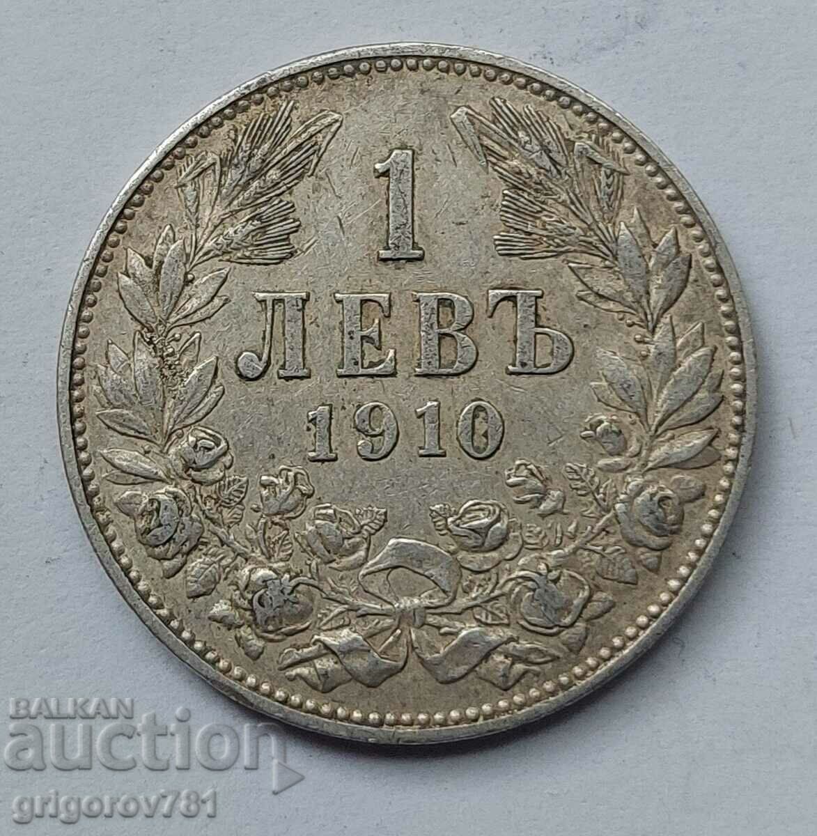 1 lev argint 1910 - monedă de argint #13