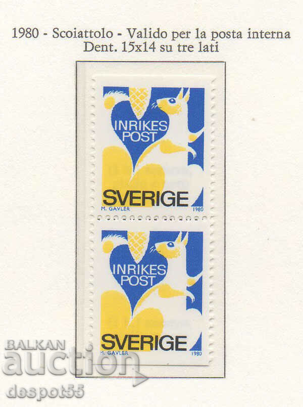 1980. Σουηδία. Εκπτωτικά γραμματόσημα.