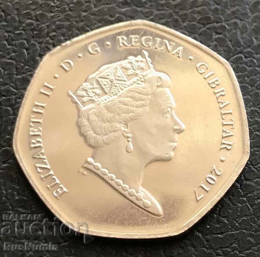 Gibraltar. 50 pence (BA) 2017 Referendum. UNC. with price 15.00 BGN | € 7.67