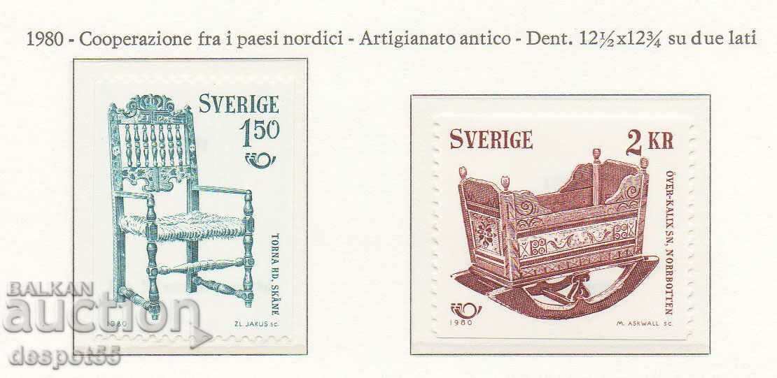 1980. Sweden. Samples of crafts from the Scandinavian countries.