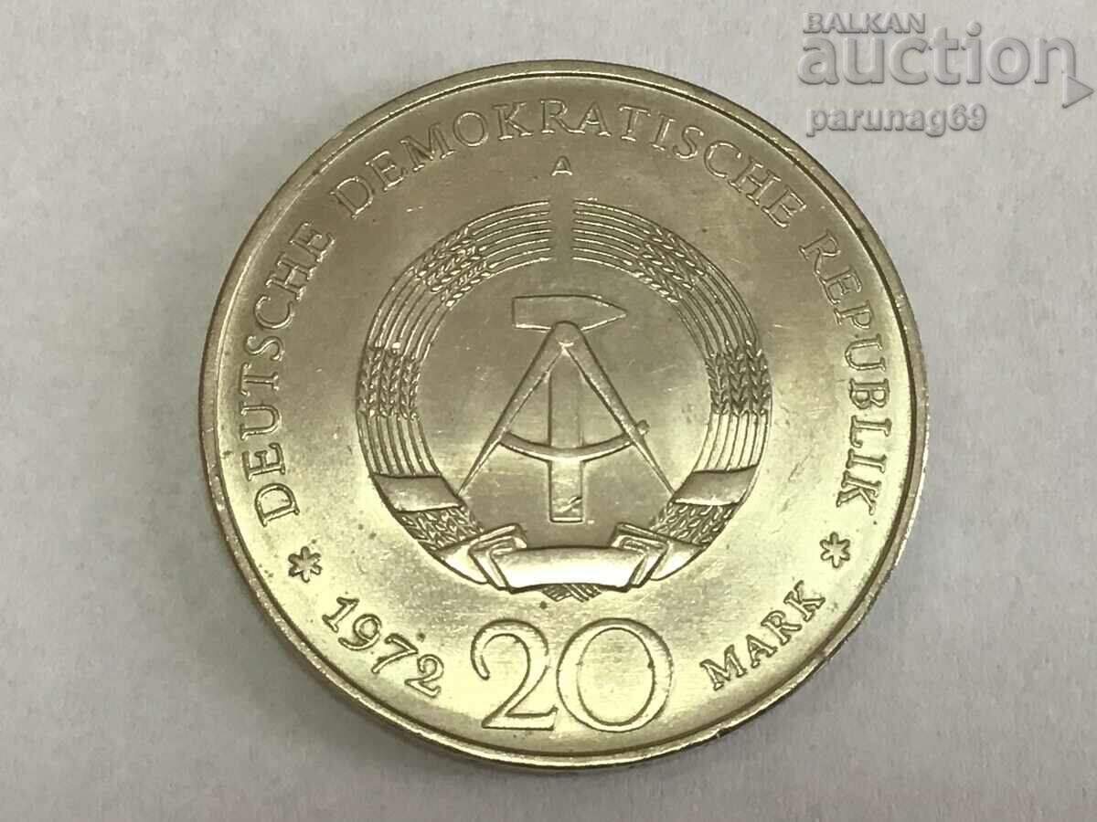 Германия - ГДР 20 марки 1972 година Фридрих Шилер (BS)