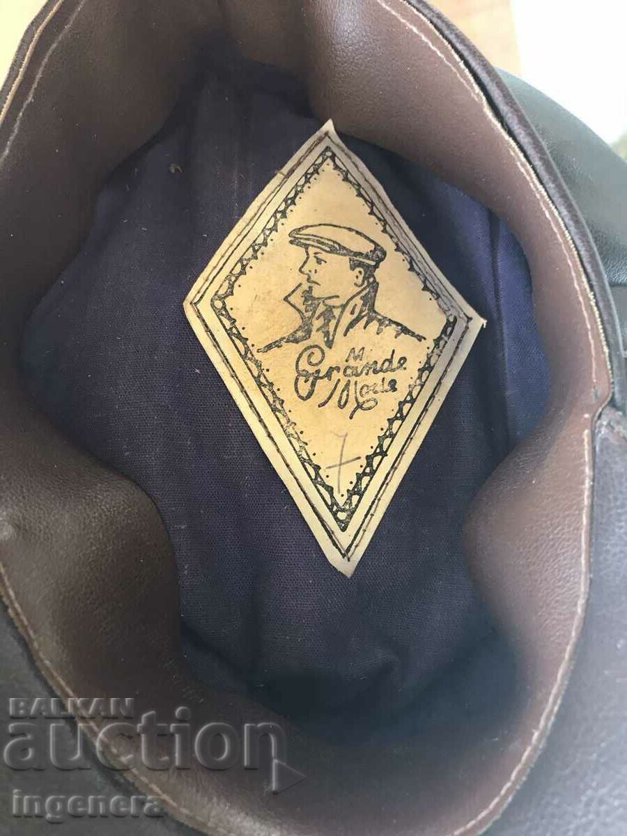 Auction CAP LEATHER HAT FROM THE EARLY SOC-#7 Auction CAP LEATHER HAT FROM THE EARLY SOC-#7