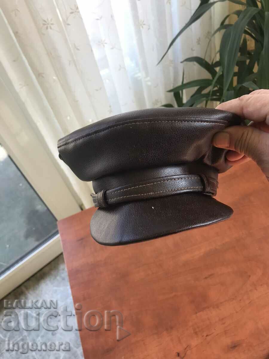CAP LEATHER HAT FROM THE EARLY SOC-#7