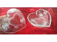 Glass candy box in the shape of "HEART"