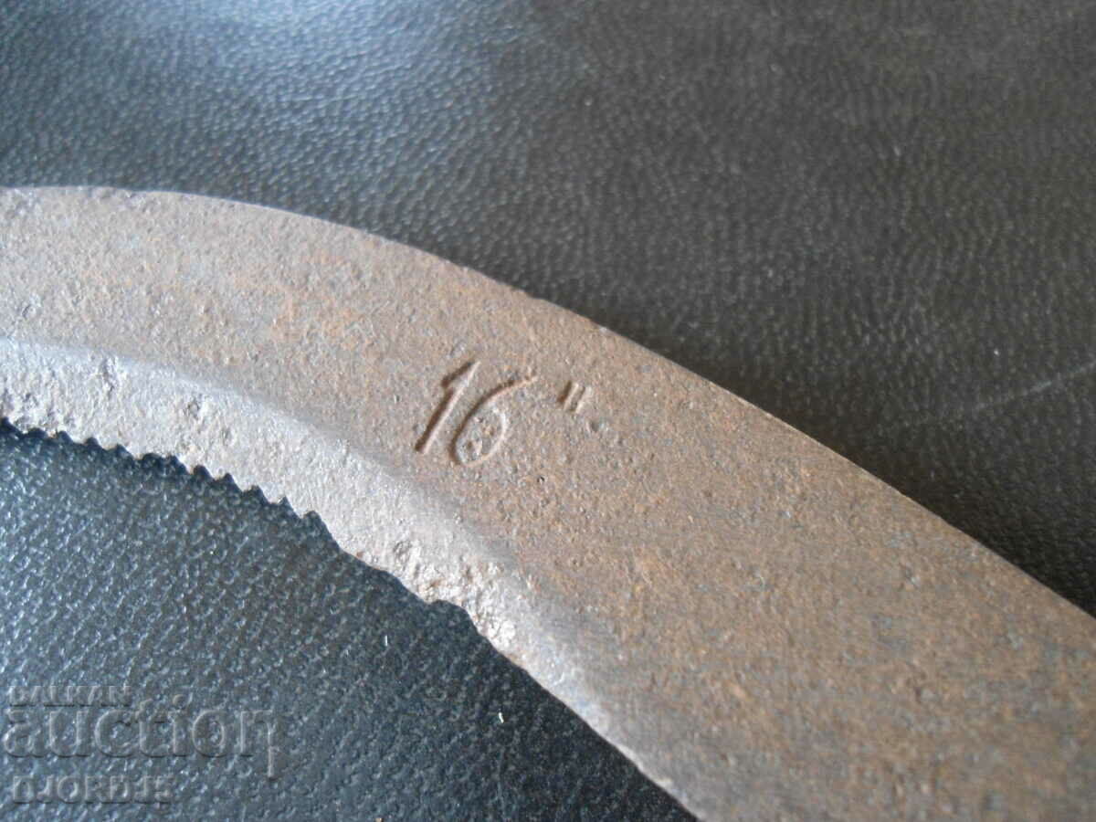 Auction  Old sickle, markings