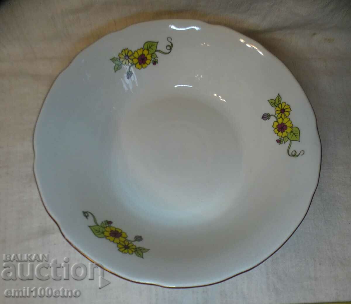 Bowl - fruit bowl - salad bowl old Bulgarian Isis porcelain
