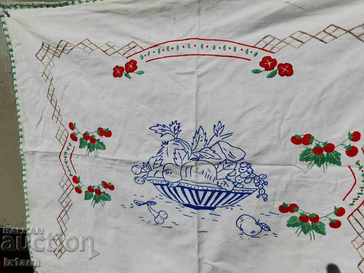 Auction  An old embroidered hacker, wall cover