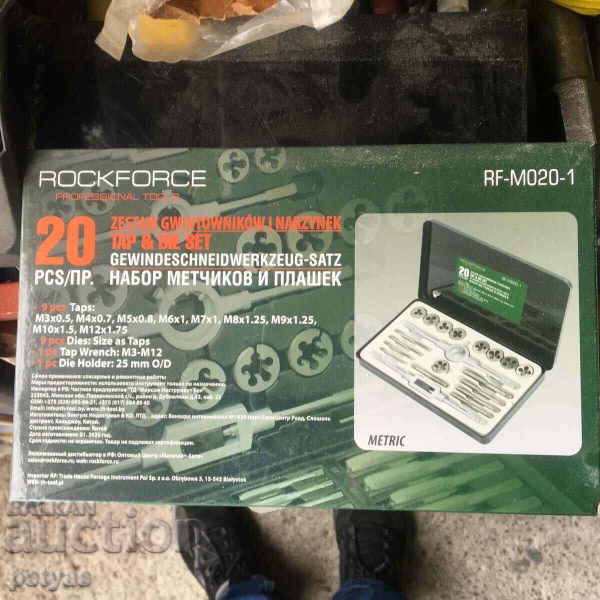 RockForce taps and dies set 20 pieces with price 40.00 BGN | € 20.45 RockForce taps and dies set 20 pieces with price 40.00 BGN | € 20.45