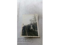 Photo Varna Four young men on railway tracks