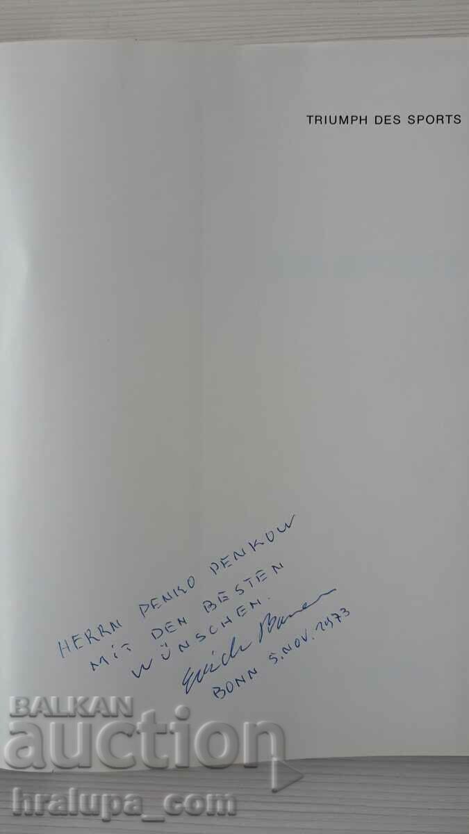 Auction  Triumph des Sports, Erich Baumann 1966 autograph