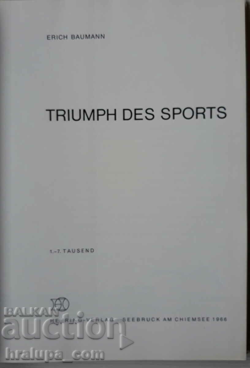 Delivery of Triumph des Sports, Erich Baumann 1966 autograph