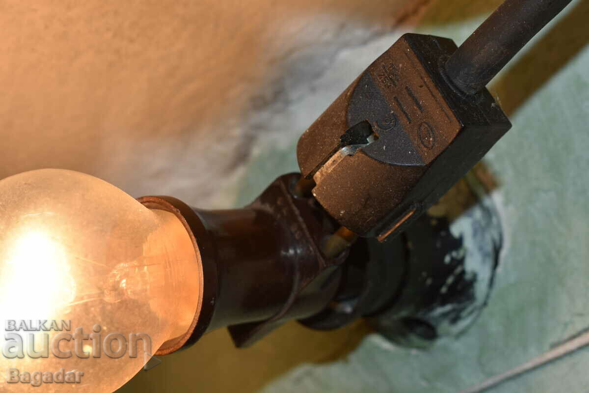 Old bakelite socket lamp lantern bakelite - 7