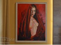 pictând Doamna în roșu