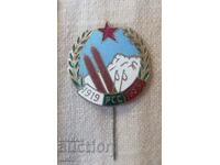 Значка  40 години ски спускане " РСС 1919 - 1959"