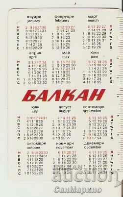 Calendar BGA Balkan 1983 autumn with price 2.00 BGN | € 1.02 Calendar BGA Balkan 1983 autumn with price 2.00 BGN | € 1.02