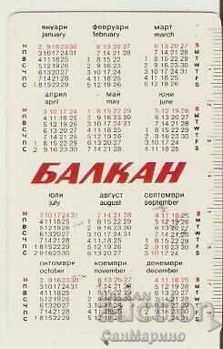 Calendar BGA Balkan 1983 winter with price 2.00 BGN | € 1.02