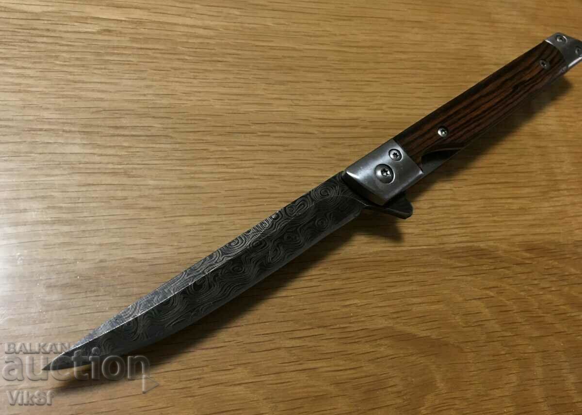 Сгъваем нож  M390 - 78х194 (4) - острие"дамаск"