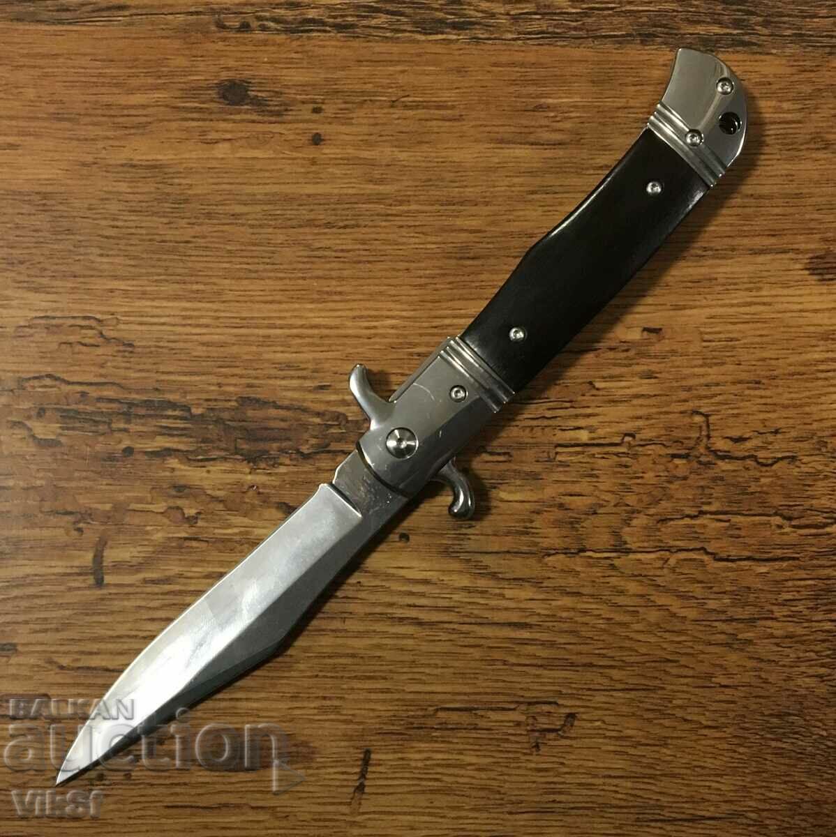 Livrarea Cuțit de vânătoare automat pliabil cu protecție metalică 120x240