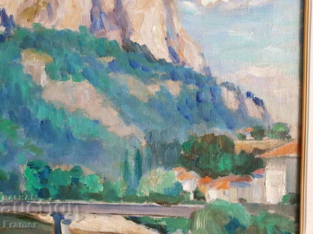 STOYAN KIRYAZOV 1926 -1995 Teteven Landscape with a bridge 1966 oil - 6 STOYAN KIRYAZOV 1926 -1995 Teteven Landscape with a bridge 1966 oil - 6