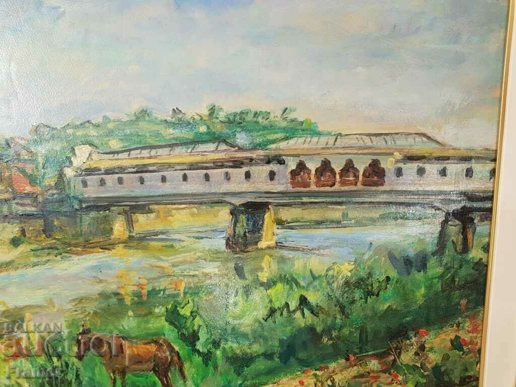 Stanka Vasileva the covered bridge in Lovech 1974 oil paints - 6 Stanka Vasileva the covered bridge in Lovech 1974 oil paints - 6