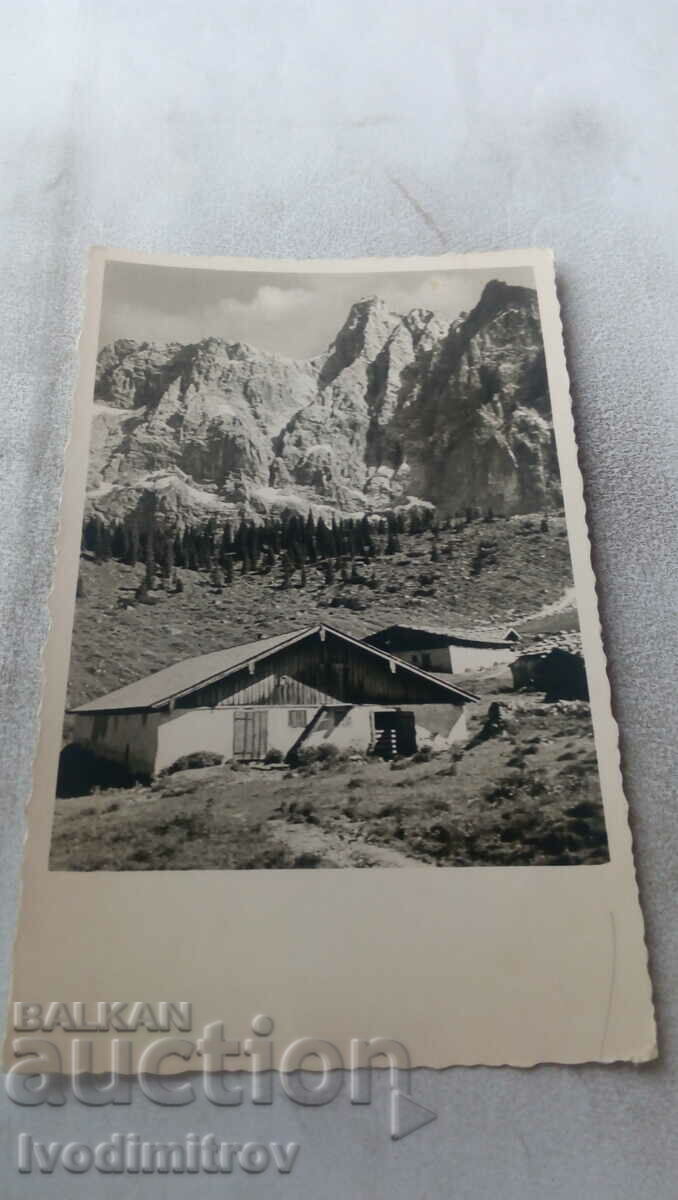 Καρτ ποστάλ Hut στα βουνά