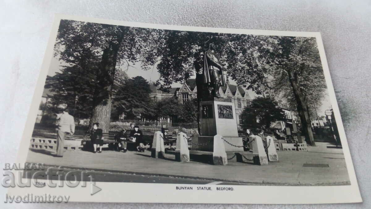 Bedford Bunyan Statue 1953 postcard