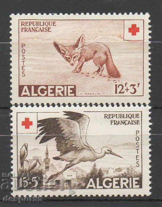 1957. Algeria. Red Cross Fund - Cross in red.