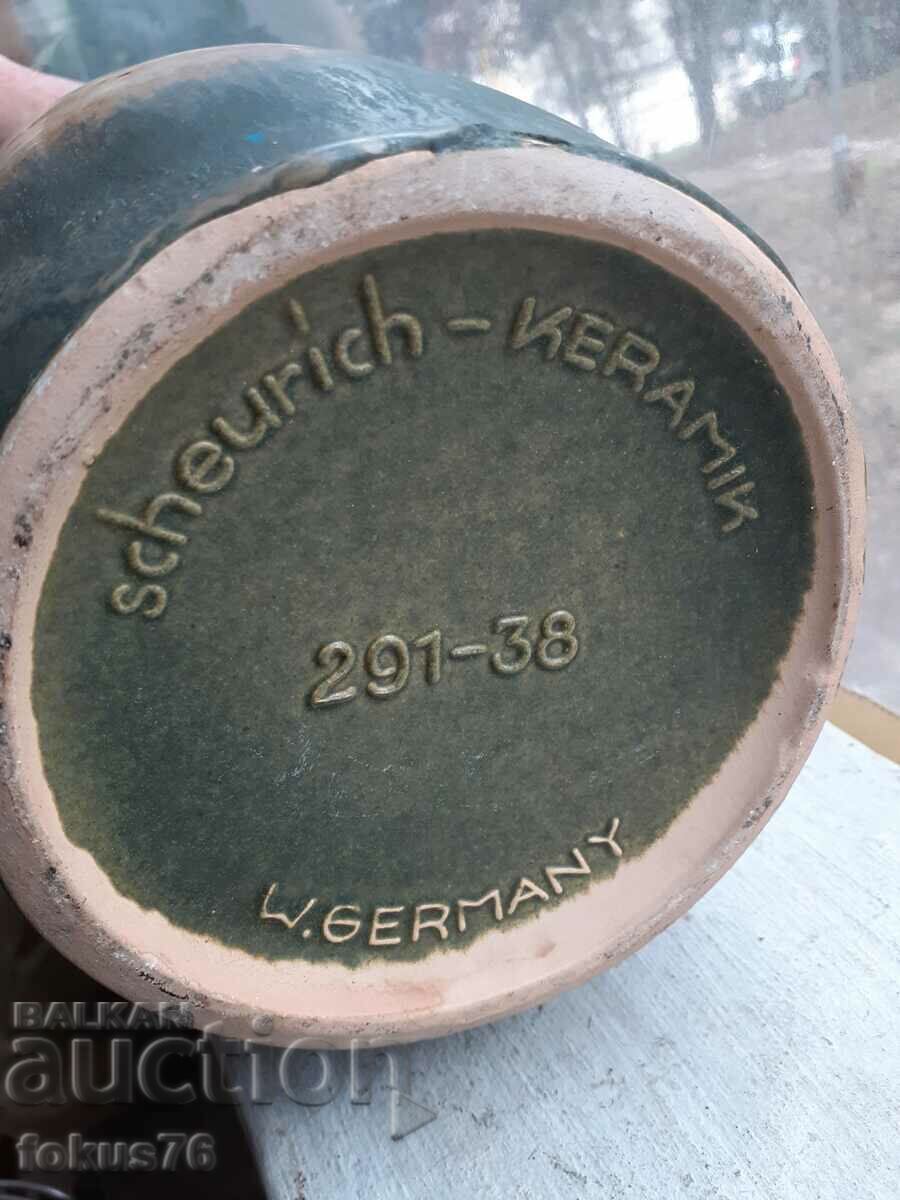 Delivery of Great Scheurich Keramik German Pottery Large Vase Delivery of Great Scheurich Keramik German Pottery Large Vase