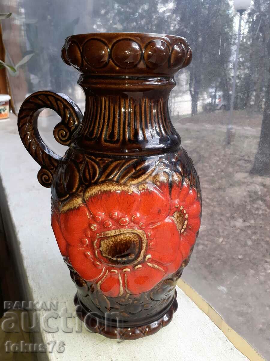 Страхотна голяма ваза кана немска керамика