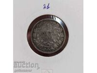 Bulgaria 1 lev 1910 silver.