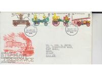 Ταχυδρομικός φάκελος πρώτης ημέρας Παλιά πυροσβεστικά οχήματα