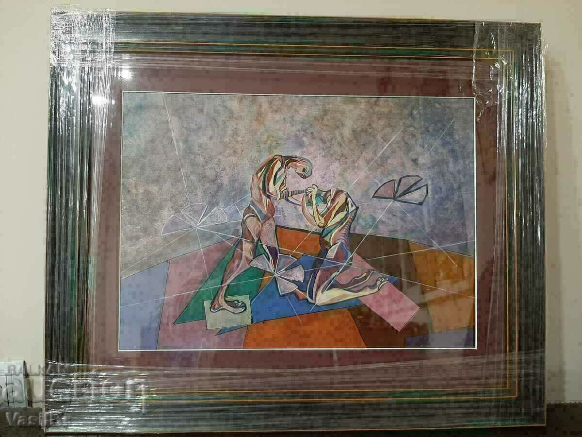 Licitație Pictură abstractă magistrală, cubism!