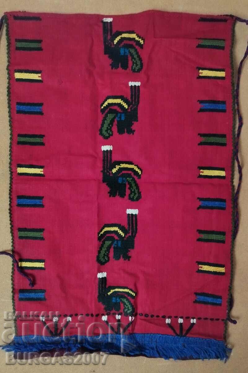 Old woven, embroidered apron - 4