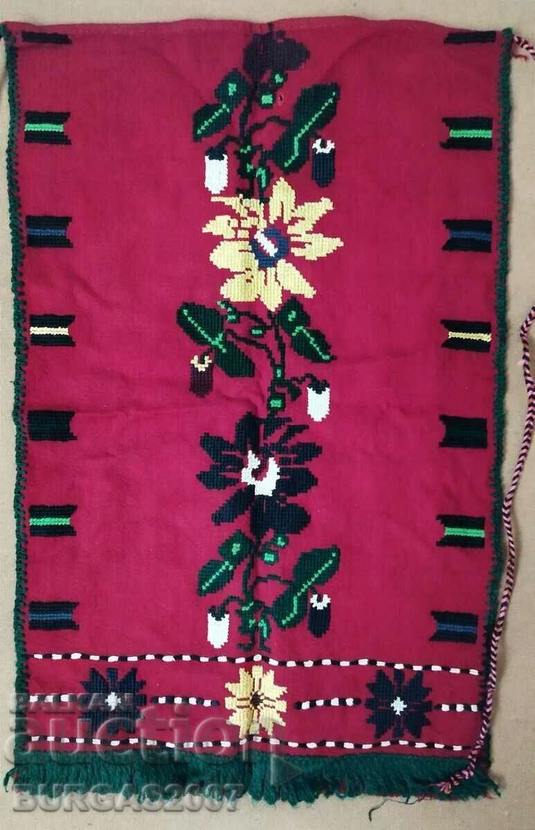 Old woven, embroidered apron - 5