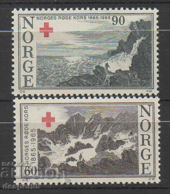 1965. Norvegia. Cea de-a 100-a aniversare a Crucii Roșii Norvegiene.