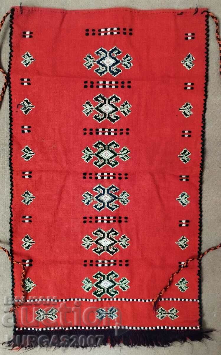 Old woven, embroidered apron - 6