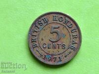 5 cents 1971 British Honduras