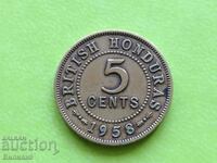 5 цента 1958 Британски Хондурас