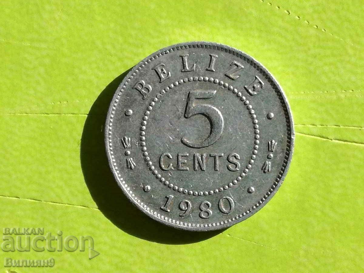 5 цента 1980 Белиз